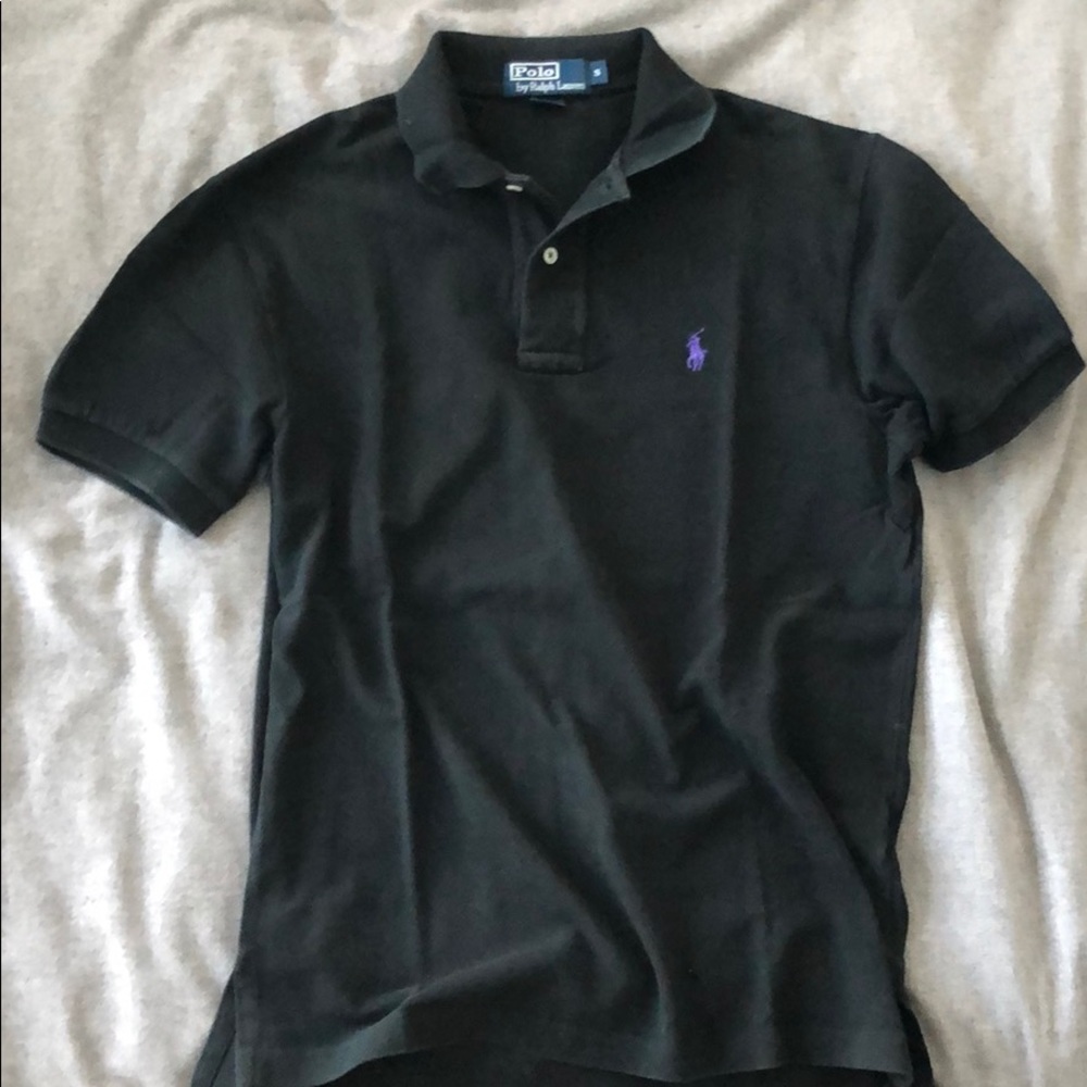 Men’s black Polo Ralph Lauren mesh polo shirt, sml